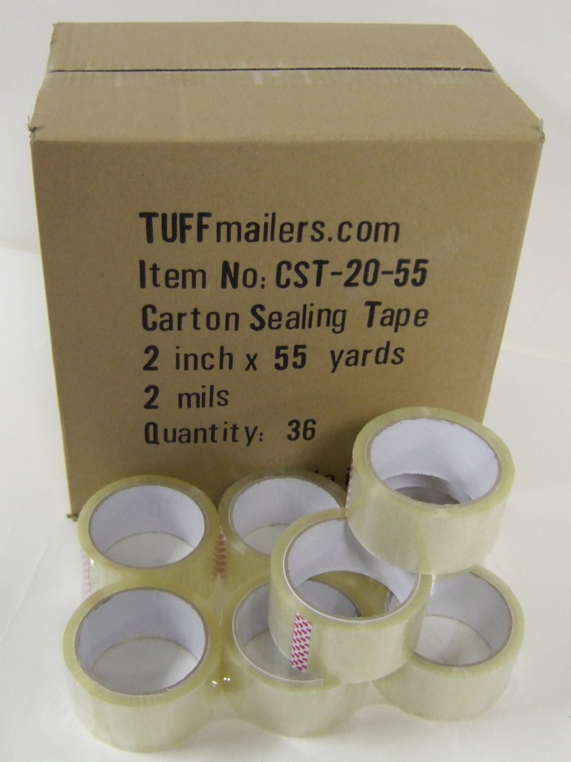 Carton Sealing Tape - 2 Mil - 55 yard - 18 rolls